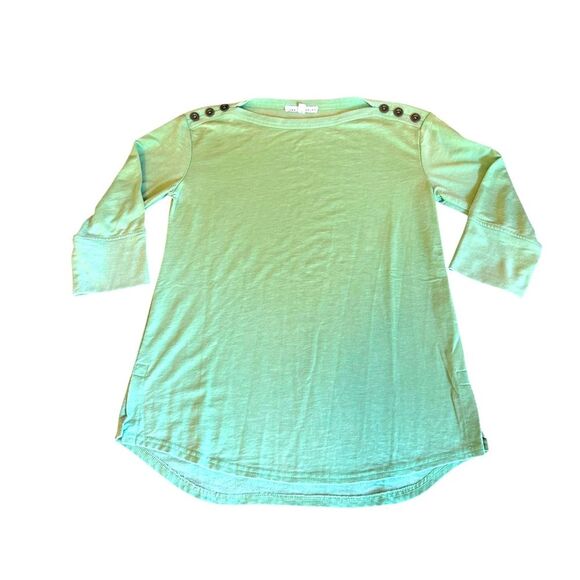 Jane and Delancey Boat Neck Top 3 Quarter Sleeve Lightweight Relaxed Women Small - Picture 6 of 10